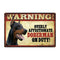 Warning: Affectionate Dog on Duty Metal Signs 20x30 cm for dogs - Funny, Merchandise, Signs, Warning