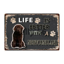 Life Is Better With A Dog Metal Signs 20x30 cm for dogs - Life is Better with a Dog, Signs