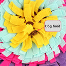 Round Snuffle Mat for dogs - __label2:HappyDog's Choice, __label:Bestseller, Fleece, Mat, Pad, Play, Puzzle, Slow Feed, Slow Feeder, Sniff, Snuffle, Toy