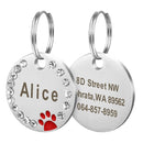 Custom Paw Print Tag for dogs - __label:Bestseller, Custom, Dog Tag, Dog Tags, Engrave, Nameplate, Personal, Pet Tag