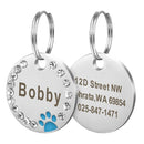 Custom Paw Print Tag for dogs - __label:Bestseller, Custom, Dog Tag, Dog Tags, Engrave, Nameplate, Personal, Pet Tag