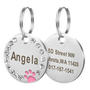 Custom Paw Print Tag for dogs - __label:Bestseller, Custom, Dog Tag, Dog Tags, Engrave, Nameplate, Personal, Pet Tag