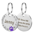Custom Paw Print Tag for dogs - __label:Bestseller, Custom, Dog Tag, Dog Tags, Engrave, Nameplate, Personal, Pet Tag