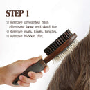 Double-sided Wood Fur Bristle Brush