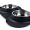 Stainless Steel Bowl Set w/ Anti-Slip Mat for dogs - __label:Bestseller, Backpack, Bowl, Food, Set, Spill Resistant Mat, Steel, Water