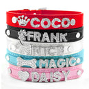 Personalized Custom Rhinestone Collar (5 Letters Only) for dogs - Collar, Custom, Engrave, Engraving, ID, Name, Personalized, Phone Number