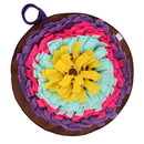 Round Snuffle Mat for dogs - __label2:HappyDog's Choice, __label:Bestseller, Fleece, Mat, Pad, Play, Puzzle, Slow Feed, Slow Feeder, Sniff, Snuffle, Toy