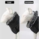 Large Dog Winter Jacket w/ Faux Fur for dogs - Big, Big Dogs, Coat, Cold, D-Ring, Jacket, Jumpsuit, Large, Reflective, Waterproof, Winter