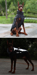 Large Dog Winter Jacket w/ Faux Fur for dogs - Big, Big Dogs, Coat, Cold, D-Ring, Jacket, Jumpsuit, Large, Reflective, Waterproof, Winter