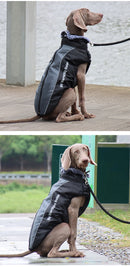 Large Dog Winter Jacket w/ Faux Fur for dogs - Big, Big Dogs, Coat, Cold, D-Ring, Jacket, Jumpsuit, Large, Reflective, Waterproof, Winter