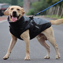 Large Dog Winter Jacket w/ Faux Fur for dogs - Big, Big Dogs, Coat, Cold, D-Ring, Jacket, Jumpsuit, Large, Reflective, Waterproof, Winter