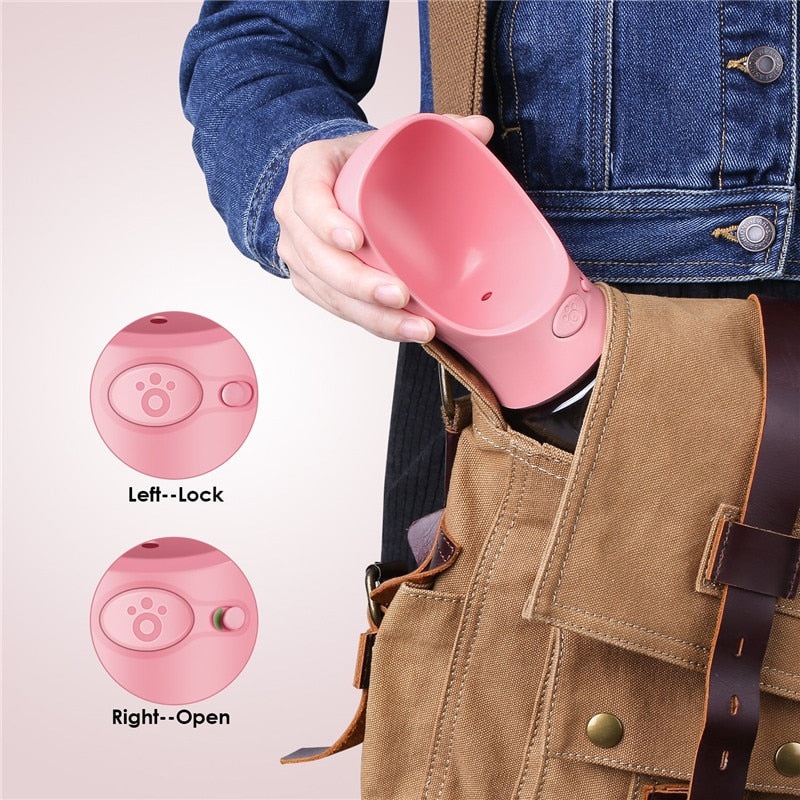 Compact Portable Water Bottle for dogs - __label2:HappyDog's Choice, __label:Bestseller, Dispenser, Travel, Water Bottle