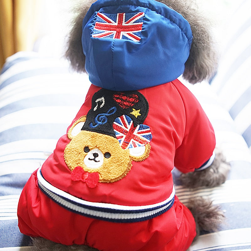 British UK Union Jack Jumpsuit for dogs - Britain, British, Coat, England, English, Hoodie, Jacket, Jumpsuit, Tracksuit, UK, Union Jack, Winter