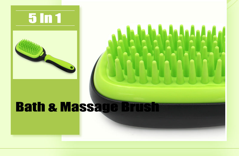 5 In 1 Grooming Comb & Brush Set for dogs - Brush, Comb, Fur, Grooming, Hair, Set, Slicker, Slicker Brush
