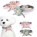 Collar w/ Flower Bow for dogs - Collar, Flower, Pretty