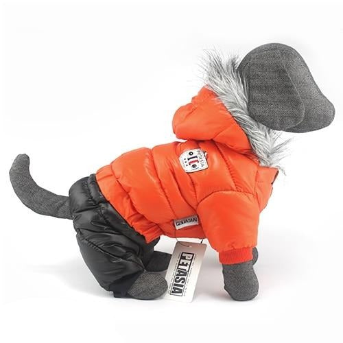 Winter Parka w/ Faux Fur Hood for dogs - Canada, Coat, Cold, Fur, Jacket, Jumpsuit, Warm, Winter