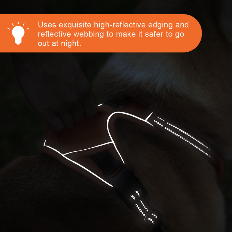 Durable Reflective Harness (No Pull) for dogs - __label:Bestseller, Easy On, Harness, No-Pull, Step In