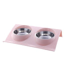 Colourful Stainless Steel Bowl Set for dogs - Bowls, Combo, Dish, Food Bowl, Steel, Water Bowl