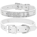 Personalized Custom Rhinestone Collar (5 Letters Only) for dogs - Collar, Custom, Engrave, Engraving, ID, Name, Personalized, Phone Number
