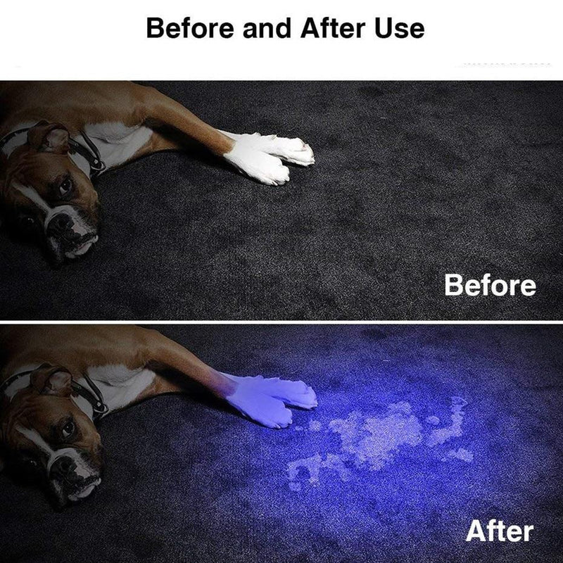 UV Flashlight Urine Detector for dogs - Black, Black Light, Detector, Flashlight, Light, Pee, Stain, Urine, UV