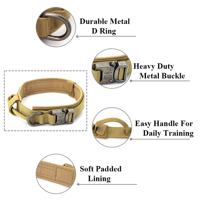 Heavy Duty Military Collar for dogs - Army, Collar, Military, Tactical, Training