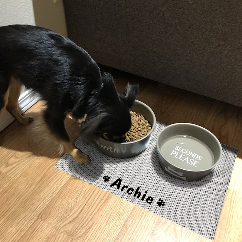 Personalized Dog Feeding Placemat