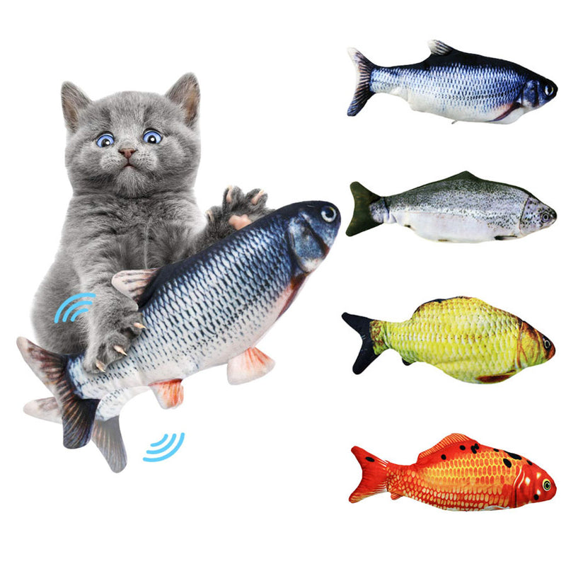 Interactive Floppy Fish Toy for Cats