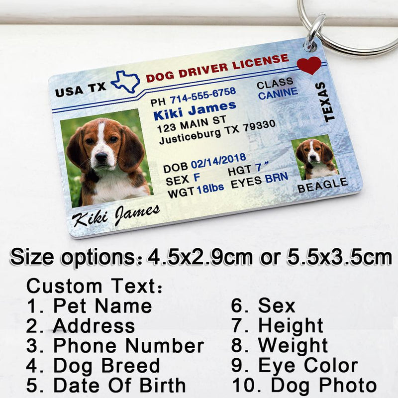 Driver's License Custom ID Tag