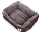 Rectangular Bed With Paw Design for dogs - __label:Bestseller, Bed, Comfy, Portable, Portable Bed, Soft